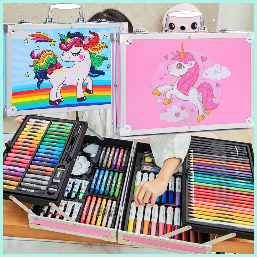 145Pcs Art Drawing Coloring Set For Children Under 3 Years watercolor ...