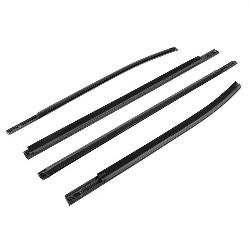 ANTUKO 4pcs Window Seal Weatherstrip Molding Trim For 2006-2008 Toyota RAV4 - Black ABS Plastic