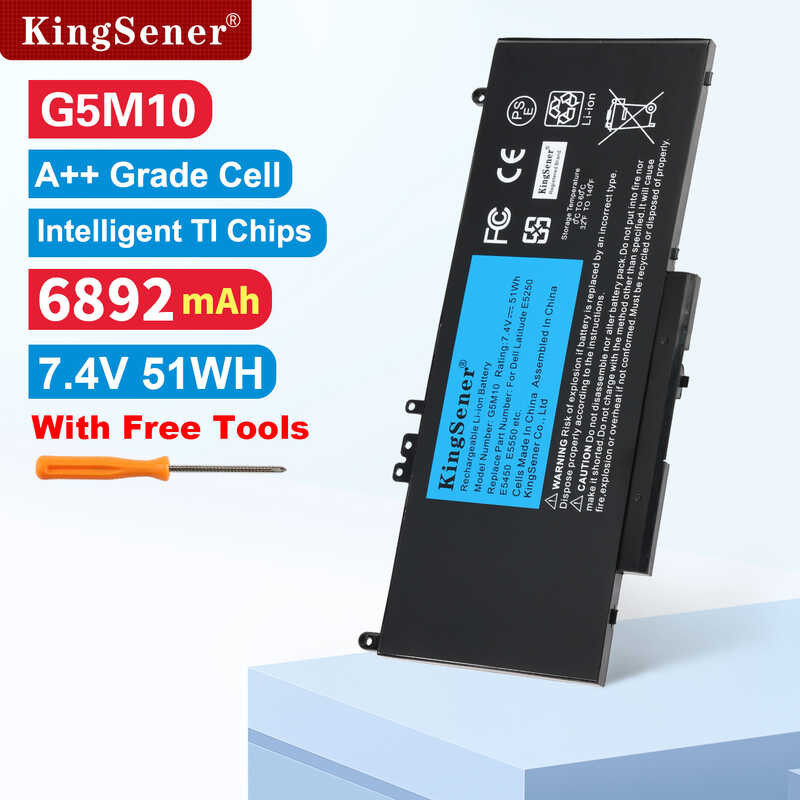 Kingsener G5m10 7.4V 51Wh Laptop Battery For DELL Latitude E5250 E5450