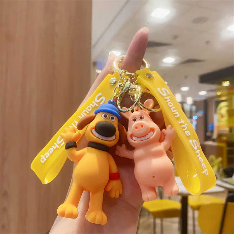 1 Kawaii Sheep Shaun Keychain Cartoon Figure Bitzer Naughty Pig ...