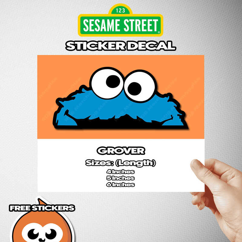 LY Peeking MonSter Sticker - SeSAme Street - Grover DecAl PArA SA MgA ...