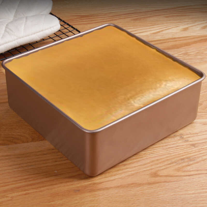 Size NonStick 3 Square Cake Pagluluto Pan Carbon Steel Loaf Tray Pie