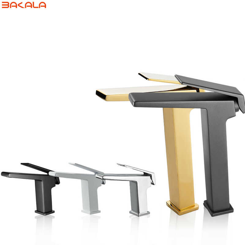 BAKALA Basin Sink Bathroom Faucet Deck Mounted Hot Cold Water Basin