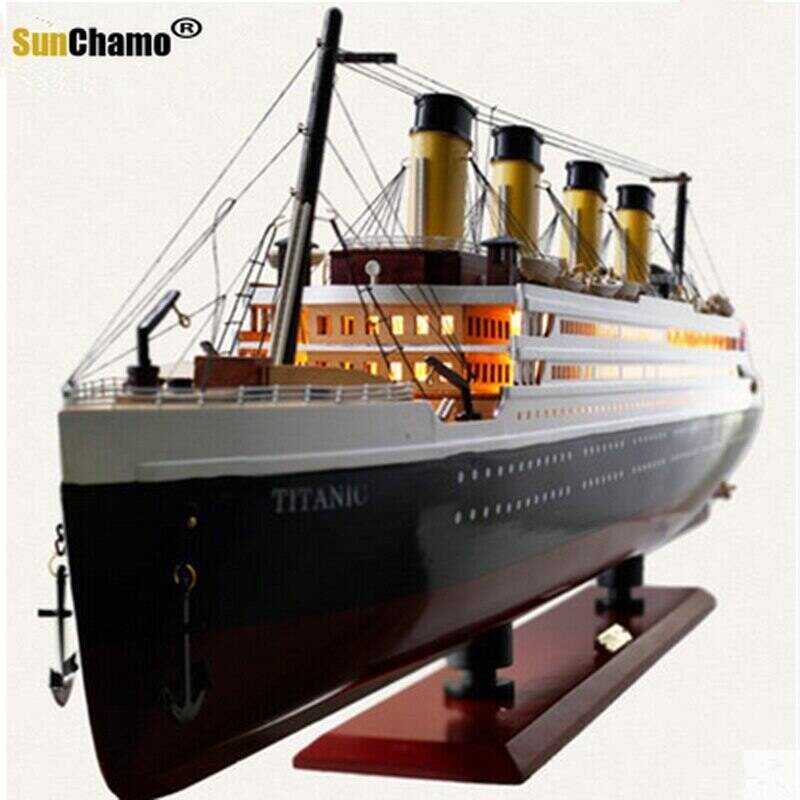 30100 CM Wooden Titanic Cruise Ship Model With LED Dation Wood