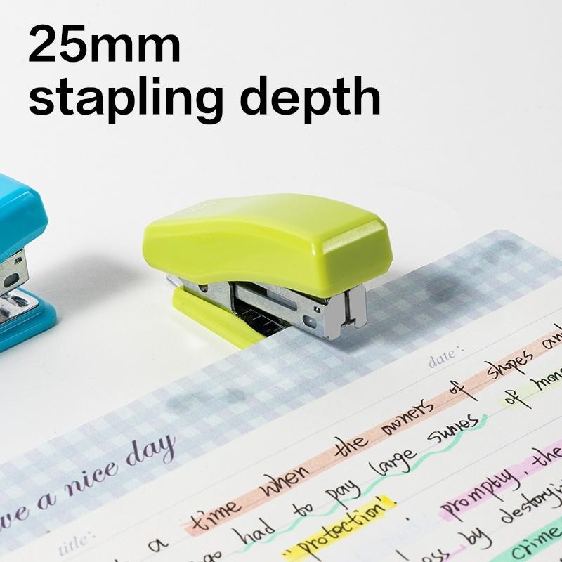 Deli Mini Stapler Mixed Color Compact Stapler with Card Packaging ...
