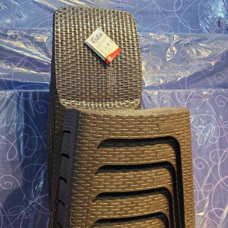 Jolly Plastic Rattan Chair Easy To Clean Stack - Ideal For Home And ...