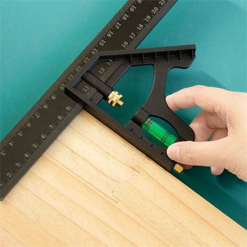 Multifunction 15/20/25Cm Combination Right Angle Ruler Adjustable With ...