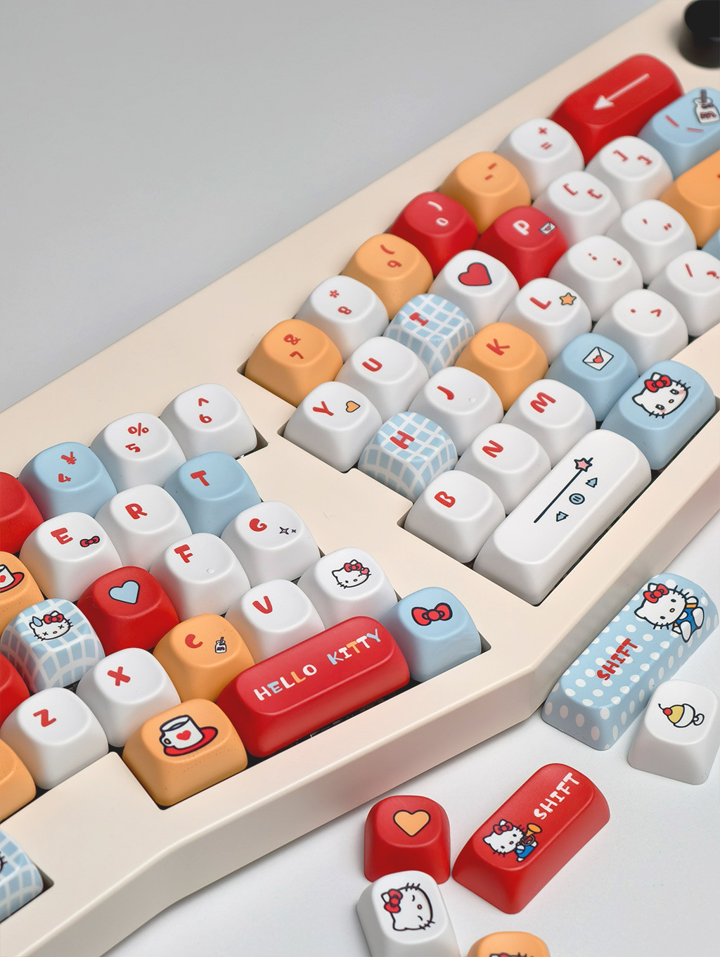 Hello Kitty Keycaps MOA Profile 130 Keys PBT Dye Sublimation Aula F75 ...