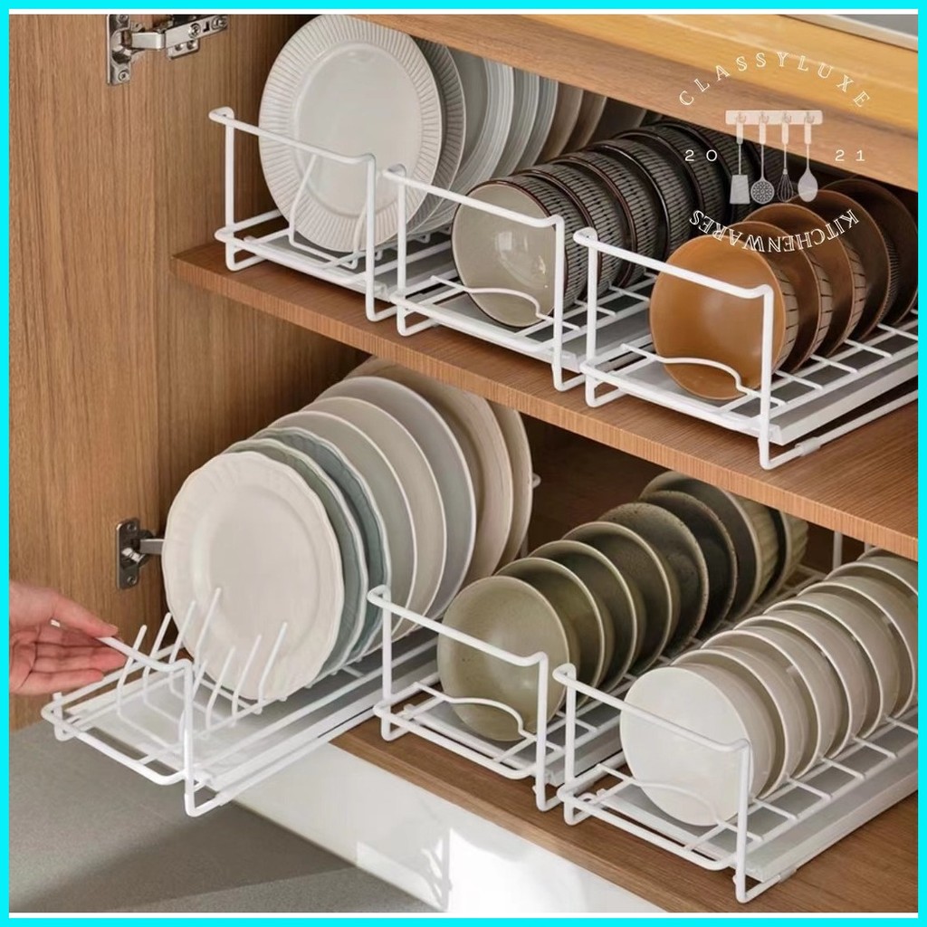 KITkitchen Kitchen Rack Dish Plate Bowl Storage Rack Home Cupboard ...