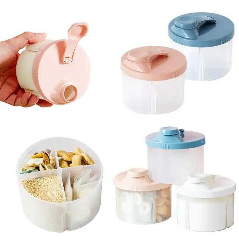 Baby Milk Powder Box 4 Grids Cans Travel Container Storage Portable ...