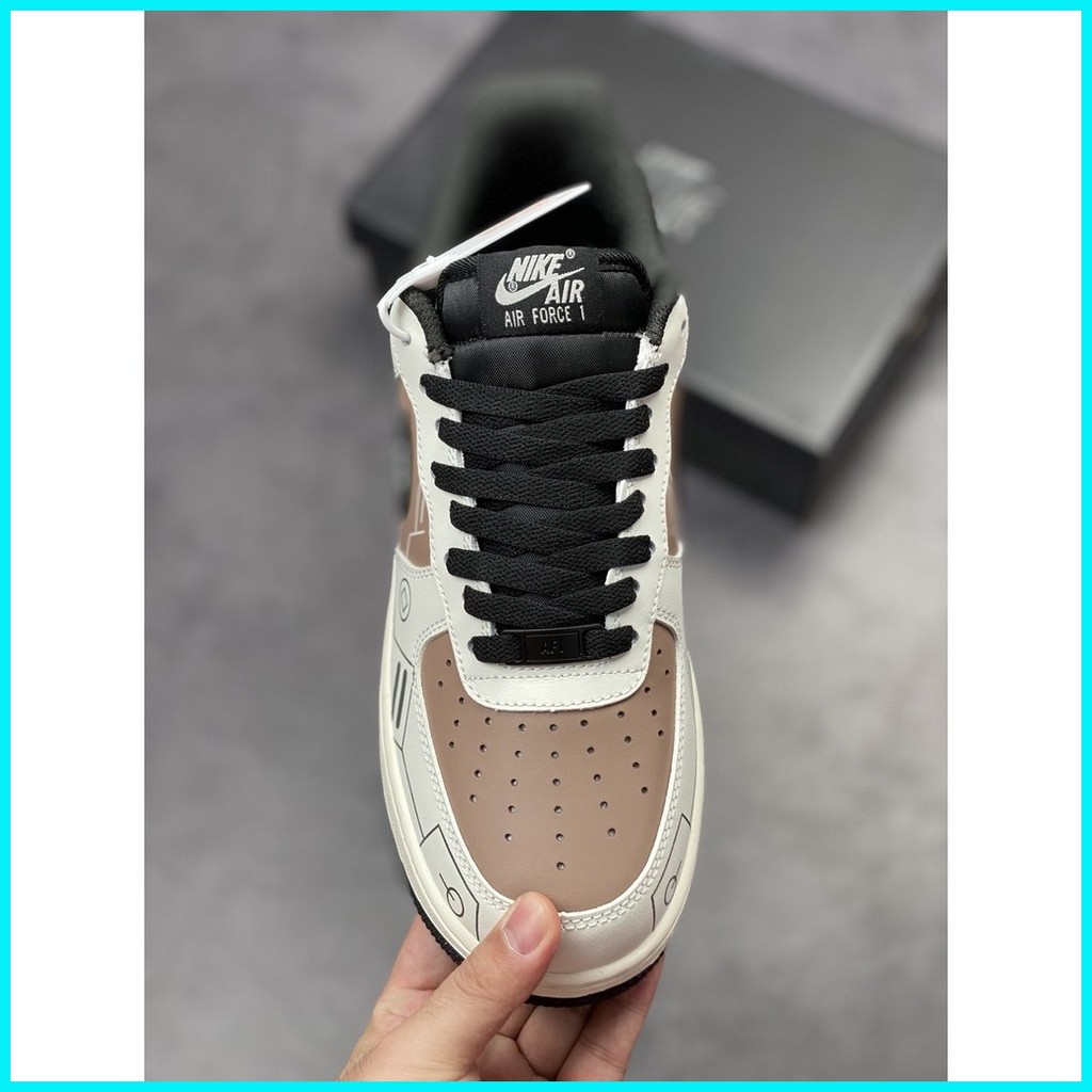 （Real shot）Nike Air Force 1 Low 07 black coffee 100% authentic sneakers ...