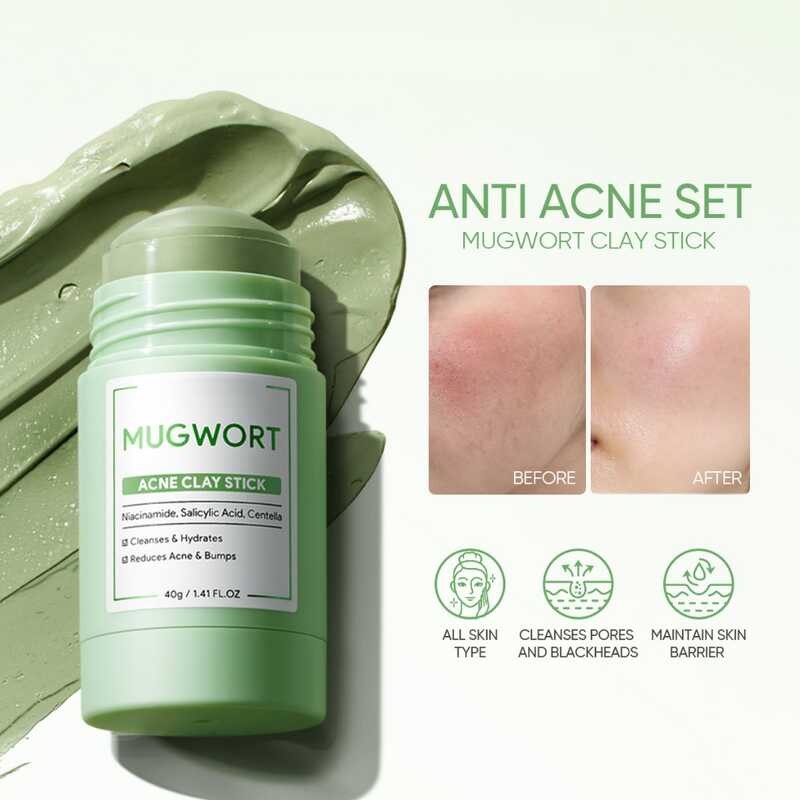 Magandang Mugwort Clay Facial Skin Care White At Black Heads Removal