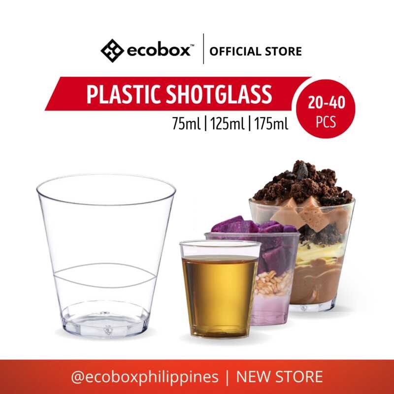 Hot and practical Ecobox Disposable Shot Glass, Dessert Plastic