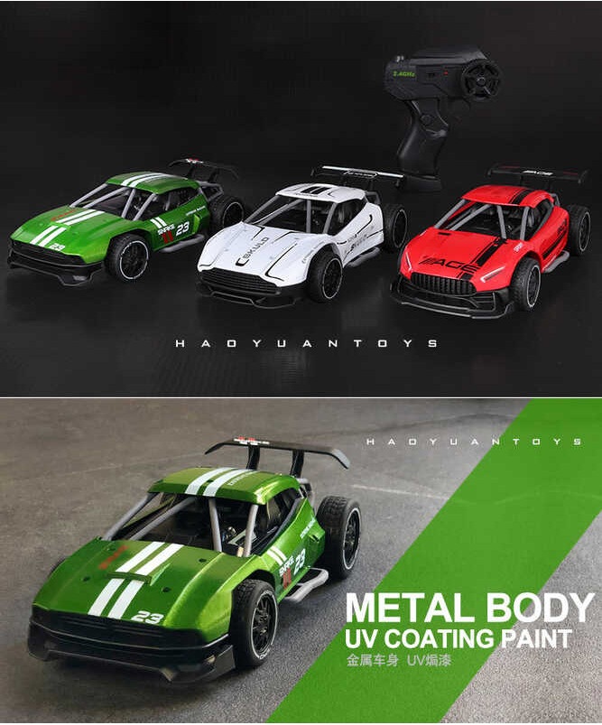1:24 New Scale RC Drift Control Alloy Metal High Speed UV Rechargeable ...