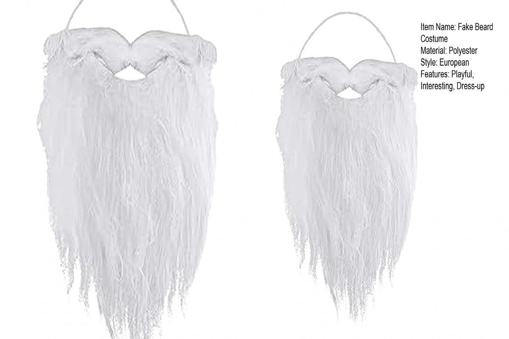 Santa Beard Faux Fur Pearl Grey main image 0