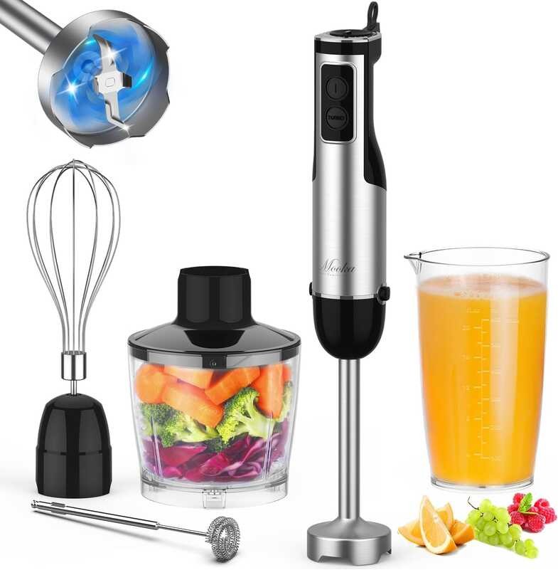 mixer, Immersion handheld 1100W 5-in-1 multifunctional manual mixer, 12 ...