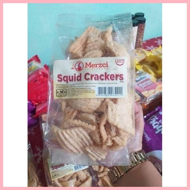SQUID, SHRIMP, ONION, VEGETABLE CRACKER'S MERZCI PASALUBONG wholesale
