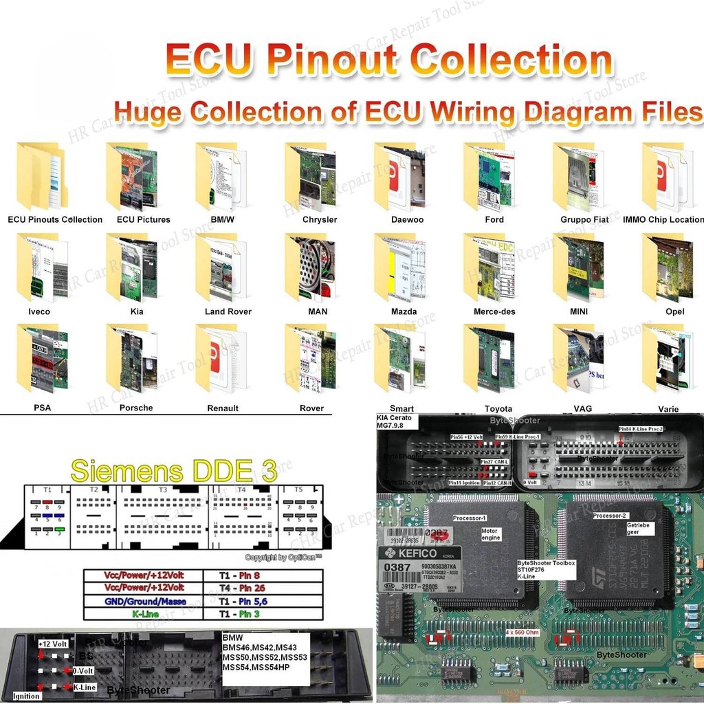 File Collection Automotive Pinout Connection For Ford//Toyota/Iveco ...