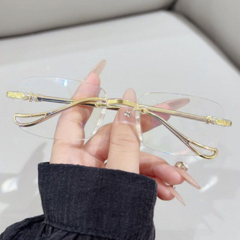 Frameless reading glasses unisex 0~ +4.25 Ultra-light fashion anti-blue ...