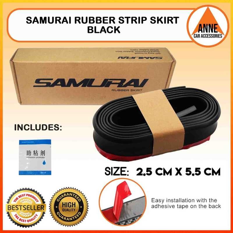 Samurai Pure Black / Red Blue Color Car Front Bumper Lip Protector ...