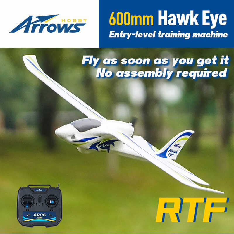 Arrows Hobby 600Mm Hawk Eye PNP Radio Control Model Aircraft Park Flyer ...