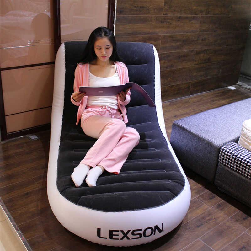 Ed Environmentally Friendly Plush L-Shaped Single Inflatable Sofa For ...