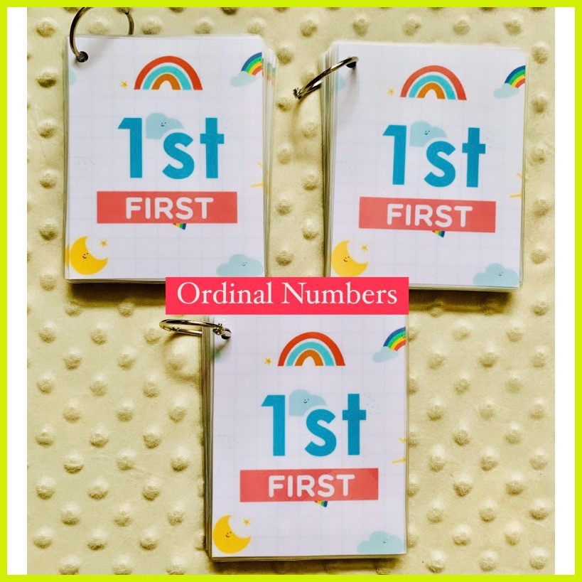 ∆ ∏ ORDINAL NUMBERS (up to 25th) Laminated Educational Flashcards First ...