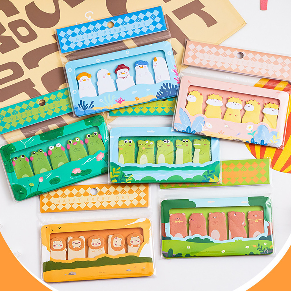 150 Sheets Creative Animal Sticky Notes Student Classified Indexing ...
