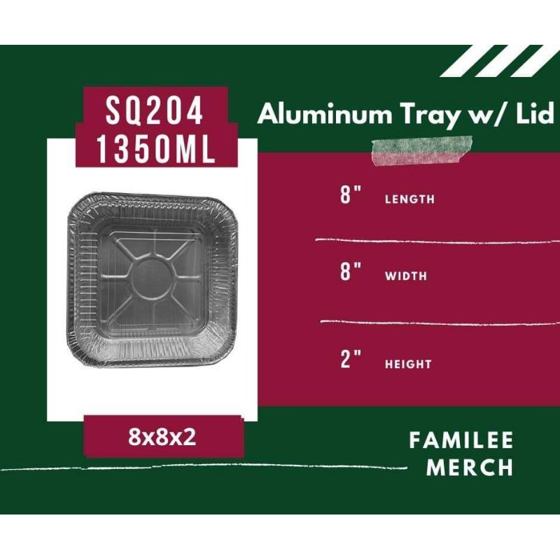 50pcs 8x8x2 aluminum tray SQ204 | Shopee Philippines