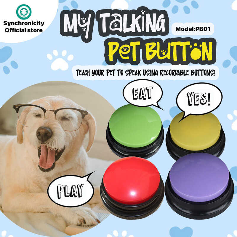 Pb01 Pet Talking Button Set Buttons For Communication Dogs, Dog Speech ...