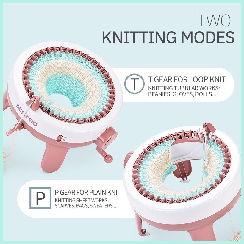 48/40 Needles Wool Knitting Machine Smart Weaving Loom Educational Toys ...