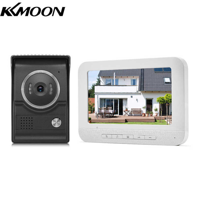 Kkmoon 7Inch Video Door Phone Doorbell Intercom Kit Tft-Lcd Color ...