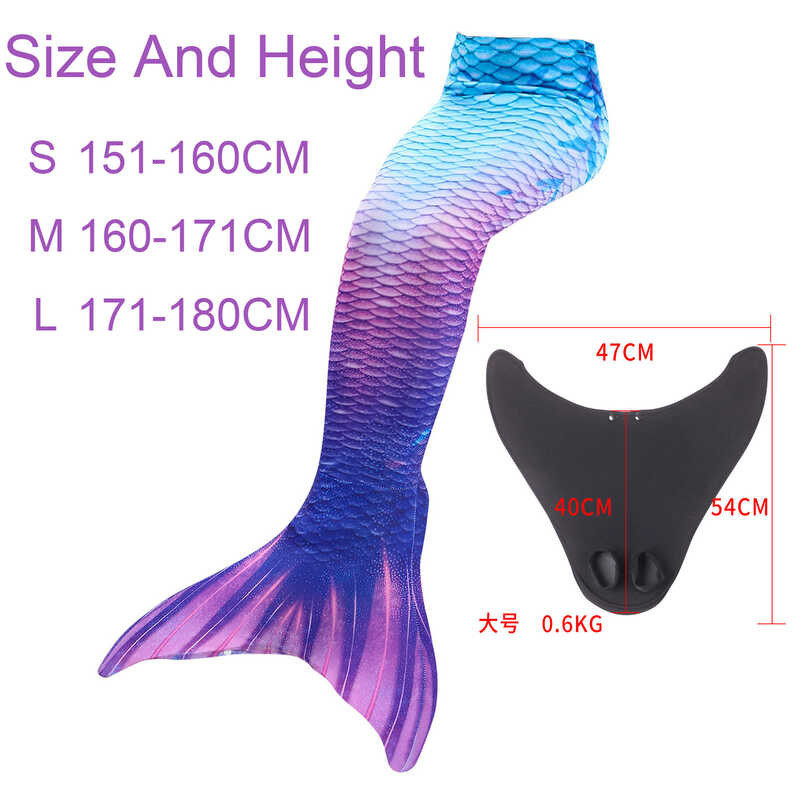 Adult Women Fashion Swimmable Mermaid Tails Swimsuit Sa Monofin ...