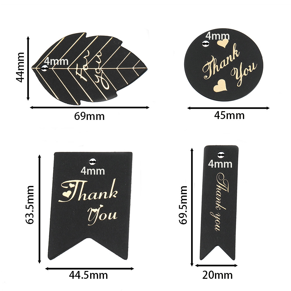 St. kunkka 50Pcs Packaging Labels Gilding Handmade Tags Multi-Shape ...