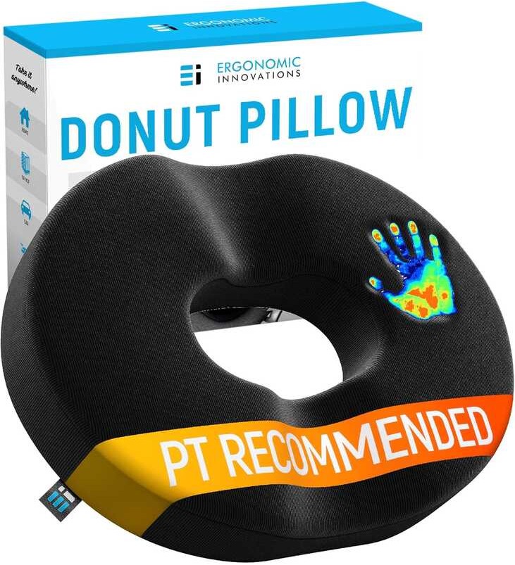 Coccyx Donut Pillow Seat Cushion for Tailbone Pain Relief, Back, Hip