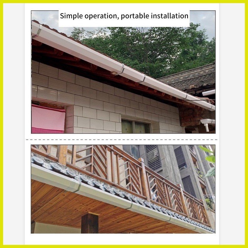 ♈ PVC sink gutter 160 200 square water trough house eaves rain gutter