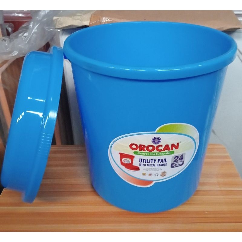 24 LITERS OROCAN PAIL (timba) with COVER & with FREE DIPPER (TABO ...