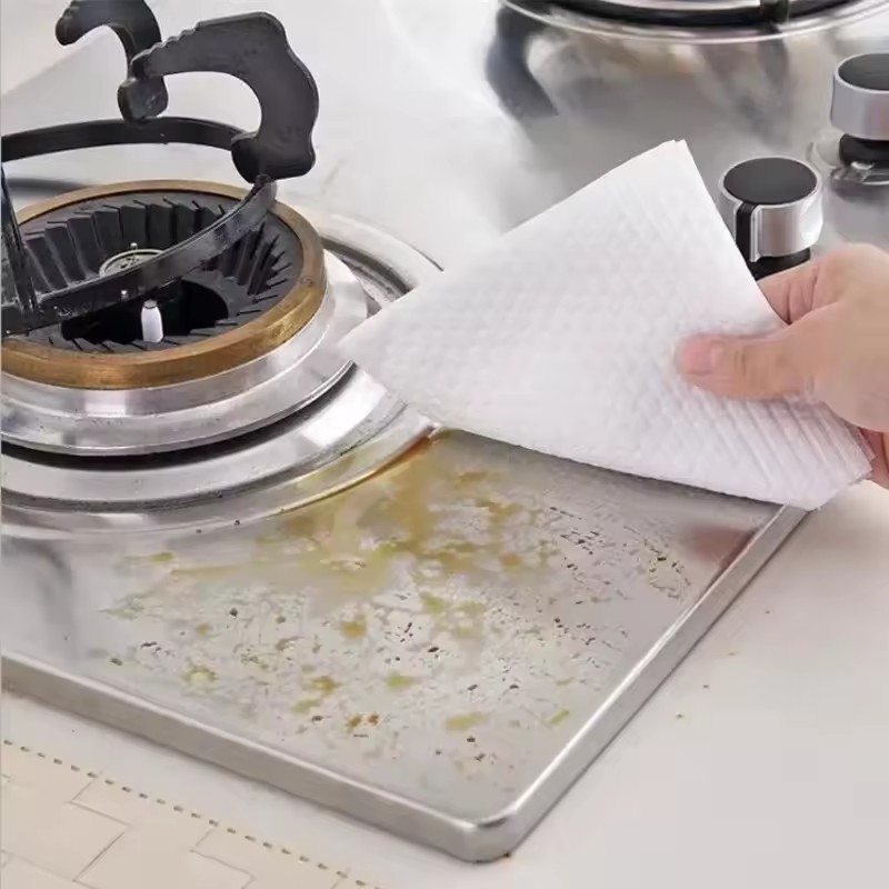 Disposable Lazy Rags / Washable Paper Non-woven Dish Cloths / Kitchen ...