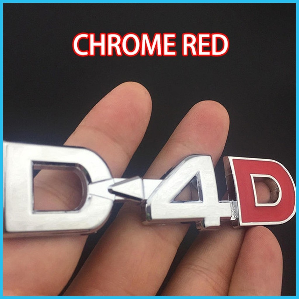 ∆ ☎ D4D Emblem 3D Emblem / Decals Sticker ( Black and Silver ...