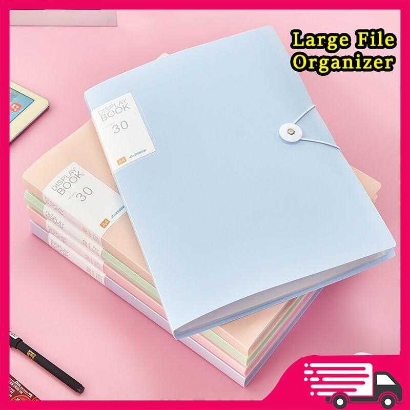 30/60 Pages Clear Book File Organizer A4 Test Paper Folder Protectors ...