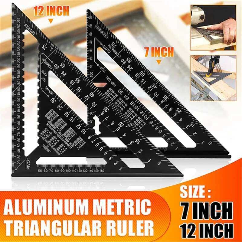 M Aluminum Alloy Triangle Double Scale Chamfer Framing Measuring Ruler ...