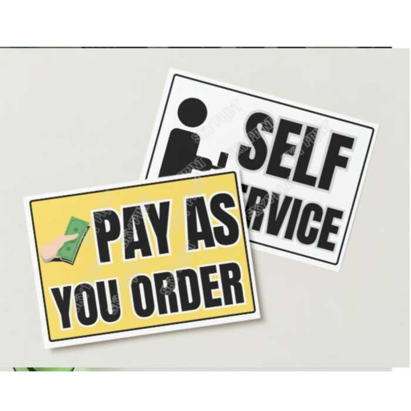 SELF SERVICE CLAY GO LAMINATED SIGNAGE 4Dd | Shopee Philippines