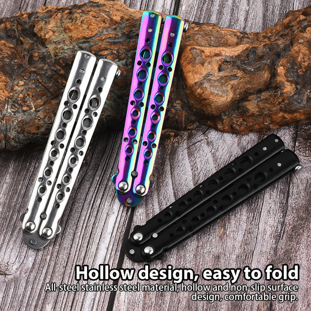 Butterfly Hair Comb Practice Combs Foldable Stainless Steel Trainer ...