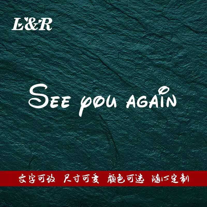 LR Fast and Furious Car Reflective Sticker See You Again Paul ...