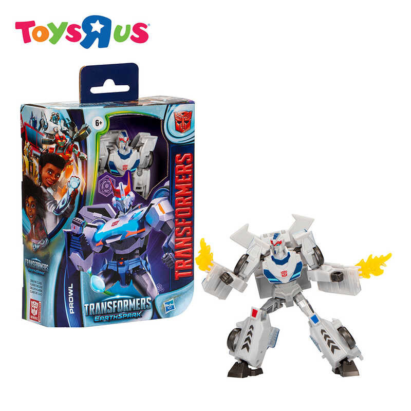 TRANSFORMERS EarthSpark Deluxe Class Prowl 5-Inch Robot Action Figure, Converts in 12 Steps, Interactive Toys for Boys for Girls Age 6 and Up