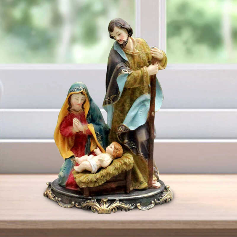 Sinilaw Liwanag Ng Banal Na Pamilya Figurines Resin Jesus Christ