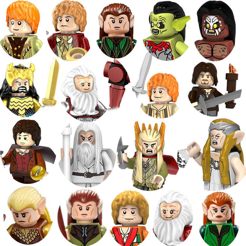 A5 Mini Ring King Figure Building Blocks Ees Orcs Army Gandalf Aragon ...