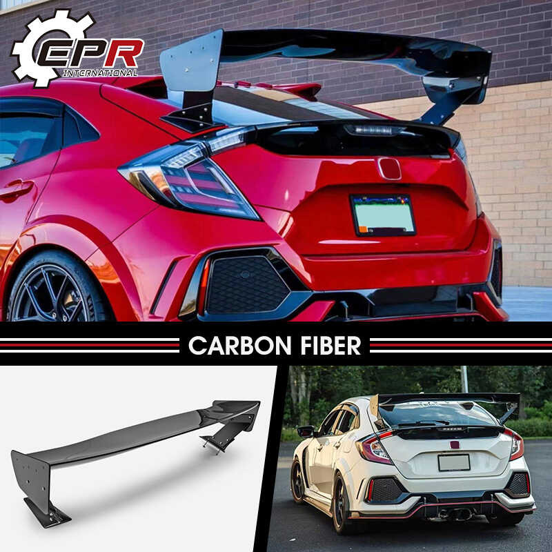 Honda Civic For FK7 FK8 2017+ VTX2v Style Carbon Fiber Rear Trunk GT ...