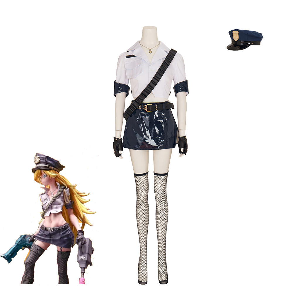 § Anime Anarchy Cosplay Costume Panty Sexy Crop Top Mini Skirt With Hat ...