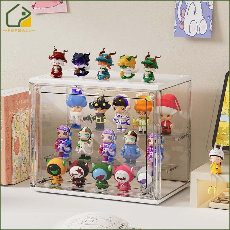 PoP Acrylic Doll Display Case PoP Mart Storage Organizer Labubu Storage ...